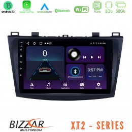 Bizzar xt2 Series 4core Android13 2+32gb Mazda 3 2009-2014 Navigation Multimedia Tablet 9 u-xt2-Mz0228