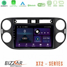 Bizzar xt2 Series 4core Android13 2+32gb vw Tiguan Navigation Multimedia Tablet 9 (23mm Alarm Button) u-xt2-Vw0639