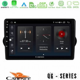 Cadence qg Series 8core Android13 4+64gb Fiat Tipo 2015-2022 (Sedan) Navigation Multimedia Tablet 9 u-qg-Ft0802