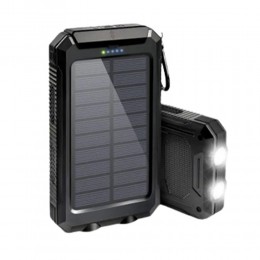 SOLAR POWERBANK 20000MAH BLACK