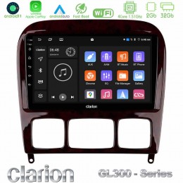 Clarion Gl300 Series 4core Android11 2+32gb Mercedes s Class 1999-2004 (W220) Navigation Multimedia Tablet 9 με Carplay &Amp; Android Auto u-gl3-Mb0765