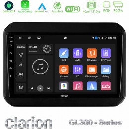 Clarion Gl300 Series 4core Android11 2+32gb Suzuki Ignis Navigation Multimedia Tablet 9 με Carplay & Android Auto u-gl3-Sz580