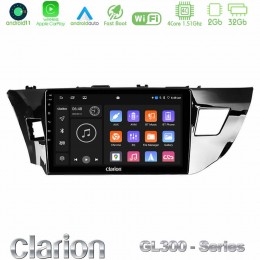 Clarion Gl300 Series 4core Android11 2+32gb Toyota Corolla 2014-2016 Navigation Multimedia Tablet 9 με Carplay & Android Auto u-gl3-Ty0008