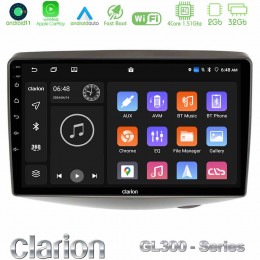 Clarion Gl300 Series 4core Android11 2+32gb Toyota Yaris 1999 - 2006 Navigation Multimedia Tablet 9 με Carplay & Android Auto u-gl3-Ty1047