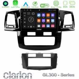 Clarion Gl300 Series 4core Android11 2+32gb Toyota Hilux 2007-2011 Navigation Multimedia Tablet 9 με Carplay & Android Auto u-gl3-Ty666