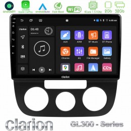 Clarion Gl300 Series 4core Android11 2+32gb vw Jetta Navigation Multimedia Tablet 10 με Carplay & Android Auto u-gl3-Vw0393