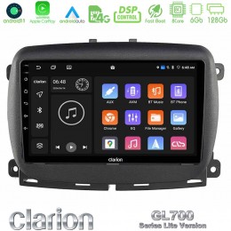 Clarion Gl700 Lite Series 8core Android11 6+128gb Fiat 500l Navigation Multimedia Tablet 10 με Carplay &Amp; Android Auto u-G76l-Ft410