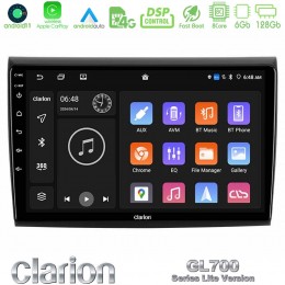 Clarion Gl700 Lite Series 8core Android11 6+128gb Fiat Bravo Navigation Multimedia Tablet 9 με Carplay &Amp; Android Auto u-G76l-Ft724