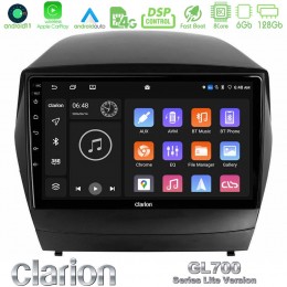 Clarion Gl700 Lite Series 8core Android11 6+128gb Hyundai Ix35 Auto a/c Navigation Multimedia Tablet 9 με Carplay &Amp; Android Auto u-G76l-Hy0029