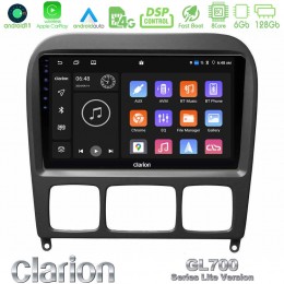 Clarion Gl700 Lite Series 8core Android11 6+128gb Mercedes s Class 1999-2004 (W220) Navigation Multimedia Tablet 9 με Carplay &Amp; Android Auto u-G76l-Mb0765b