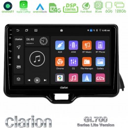 Clarion Gl700 Lite Series 8core Android11 6+128gb Toyota Yaris 2020-&Gt; Navigation Multimedia Tablet 9 με Carplay &Amp; Android Auto u-G76l-Ty1079