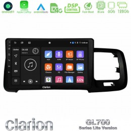Clarion Gl700 Lite Series 8core Android11 6+128gb Volvo s60 2010-2018 Navigation Multimedia Tablet 9 με Carplay &Amp; Android Auto u-G76l-Vl0467
