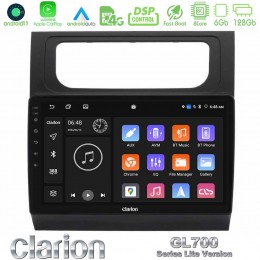 Clarion Gl700 Lite Series 8core Android11 6+128gb vw Touran 2011-2015 Navigation Multimedia Tablet 10 με Carplay &Amp; Android Auto u-G76l-Vw1000