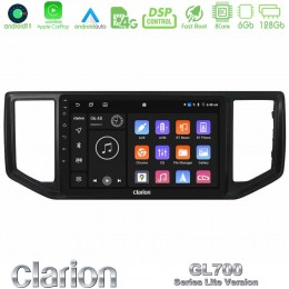 Clarion Gl700 Lite Series 8core Android11 6+128gb vw Amarok 2017-2022 Navigation Multimedia Tablet 9 με Carplay &Amp; Android Auto u-G76l-Vw1136