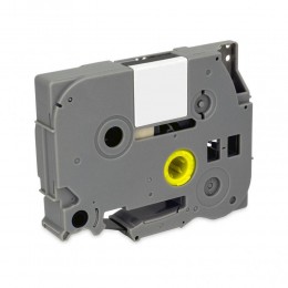 MediaRange Plastic Tape Cassette For Label Printers Using Brother TZ-651/TZe-651 24mm 8m Laminated Black On Yellow (MRBTZ651)