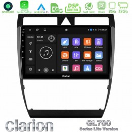 Clarion Gl700 Lite Series 8core Android11 2+32gb Audi a6 (C5) 1997-2004 Navigation Multimedia Tablet 9 με Carplay &Amp; Android Auto u-G72l-Au0857