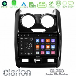 Clarion Gl700 Lite Series 8core Android11 2+32gb Dacia Duster 2014-2018 Navigation Multimedia Tablet 9 με Carplay &Amp; Android Auto u-G72l-Dc0430