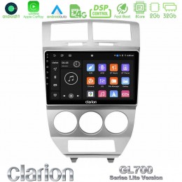 Clarion Gl700 Lite Series 8core Android11 2+32gb Dodge Caliber 2006-2011 Navigation Multimedia Tablet 10 με Carplay &Amp; Android Auto u-G72l-Dg0707