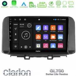 Clarion Gl700 Lite Series 8core Android11 2+32gb Hyundai Kona 2018-2023 Navigation Multimedia Tablet 10 με Carplay &Amp; Android Auto u-G72l-Hy0342
