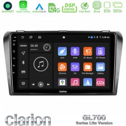Clarion Gl700 Lite Series 8core Android11 2+32gb Mazda 3 2004-2009 Navigation Multimedia Tablet 9 με Carplay &Amp; Android Auto u-G72l-Mz0245