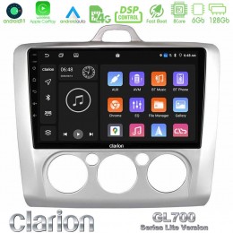 Clarion Gl700 Lite Series 8core Android11 6+128gb Ford Focus Manual ac Navigation Multimedia Tablet 9 με Carplay &Amp; Android Auto u-G76l-Fd0041m