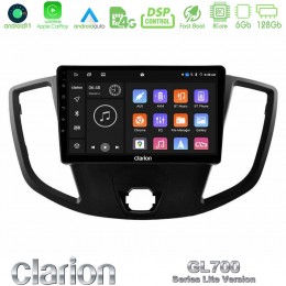 Clarion Gl700 Lite Series 8core Android11 6+128gb Ford Transit 2014-&Gt; Navigation Multimedia Tablet 9 με Carplay &Amp; Android Auto u-G76l-Fd1554