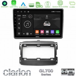 Clarion Gl700 Series 8core Android13 4+64gb Fiat 500l Navigation Multimedia Tablet 10 με Carplay &Amp; Android Auto u-gl7-Ft410