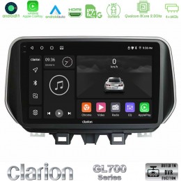 Clarion Gl700 Series 8core Android13 4+64gb Hyundai Tucson 2019-≫ Navigation Multimedia Tablet 9 με Carplay &Amp; Android Auto u-gl7-Hy0504