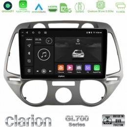 Clarion Gl700 Series 8core Android13 4+64gb Hyundai i20 2009-2012 Manual a/c Navigation Multimedia Tablet 9 με Carplay &Amp; Android Auto u-gl7-Hy0709m