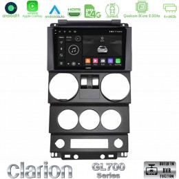 Clarion Gl700 Series 8core Android11 4+64gb Jeep Wrangler 2door 2008-2010 Navigation Multimedia Tablet 9 με Carplay &Amp; Android Auto u-gl7-Jp022n