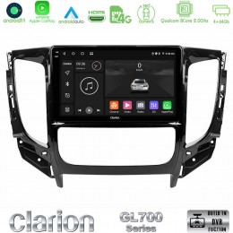 Clarion Gl700 Series 8core Android13 4+64gb Mitsubishi L200 2016-≫ &Amp; Fiat Fullback (Auto A/c) Navigation Multimedia Tablet 9 με Carplay &Amp; Android Auto u-gl7-Mt0719