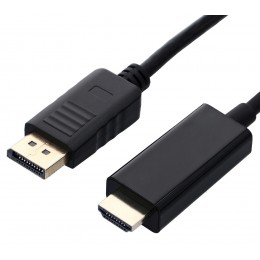 POWERTECH καλώδιο DisplayPort σε HDMI CAB-DP070, 1080p, 1.5m, μαύρο