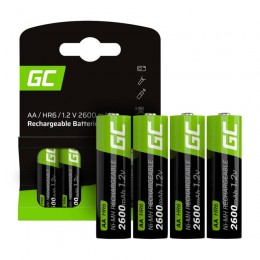 Green Cell GR01 | Green Cell Rechargeable Batteries Sticks 4x AA R6 2600mAh