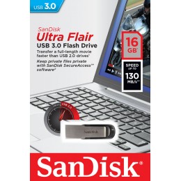 Sandisk Ultra Flair 16GB USB 3.0 Stick Μαύρο