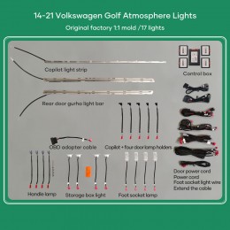 DIQ AMBIENT VW GOLF 7 (Digital iQ Ambient Light VW GOLF 7 mod. 2013-2021, 17 Lights)