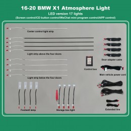 DIQ AMBIENT BMW X1 (F48) (Digital iQ Ambient Light BMW X1 F48 mod. 2016-2020, 17 Lights)