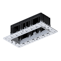 MODENA 3 MODULE RECESSED BOX WITHOUT FRAME