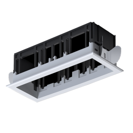 MODENA 3 MODULE RECESSED BOX WITH FRAME WHITE