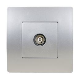 EL BASIC TZ111 TV ANTENNA SOCKET SILVER GREY-OLD