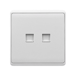 LONDON DOUBLE COMPUTER RJ45 SOCKET WHITE