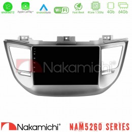 Nakamichi Nam5260 Series 4core Android12 4+64gb Hyundai Tucson 2015-2018 Navigation Multimedia Tablet 9 με Carplay &Amp; Android Auto u-n44-Hy0068