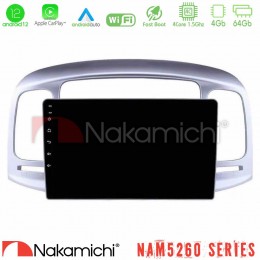 Nakamichi Nam5260 Series 4core Android12 4+64gb Hyundai Accent 2006-2011 Navigation Multimedia Tablet 9 με Carplay &Amp; Android Auto u-n44-Hy0711