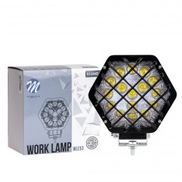 WLE53/MT ΠΡΟΒΟΛΕΑΣ ΕΡΓΑΣΙΑΣ 12-30V 48W 16X3WSMD LED max1600lm ΕΞΑΓΩΝΟΣ 138x124x65mm SPOT ECONO M-TECH - 1 Τεμ.