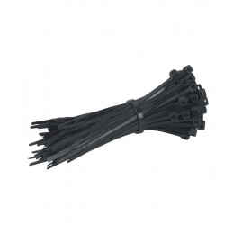 POWERTECH Δεματικά καλωδίων TIES-008, 200x7.2mm, μαύρο, 100τμχ