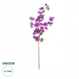 GloboStar® Artificial Garden BOUGAUVILLEA BRANCH 20650 Τεχνητό Διακοσμητικό Κλαδί Μπουκανβίλιας Μωβ Y115cm