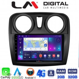 LM Digital - LM ZR8457 GPS Οθόνη OEM Multimedia Αυτοκινήτου για Dacia Santero 2012 > 2019 (CarPlay/AndroidAuto/BT/GPS/WIFI/GPRS) electriclife