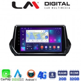 LM Digital - LM ZR8375 GPS Οθόνη OEM Multimedia Αυτοκινήτου για PEUGEOT 208-2008 2012>  (CarPlay/AndroidAuto/BT/GPS/WIFI/GPRS) electriclife