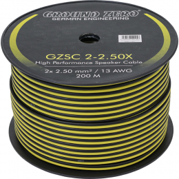 Ground Zero  Gzsc 2-2.50x  Gzsc 2-2.50x
2x 2.50 mm² Speaker Wire Άμεση Παράδοση