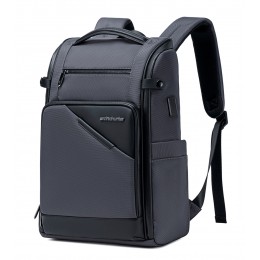 ARCTIC HUNTER τσάντα πλάτης B00675 με θήκη laptop 15.6", USB, 15L, γκρι