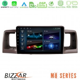 Bizzar m8 Series Toyota Corolla 2002-2006 8core Android13 4+32gb Navigation Multimedia Tablet 9 u-m8-Ty0254